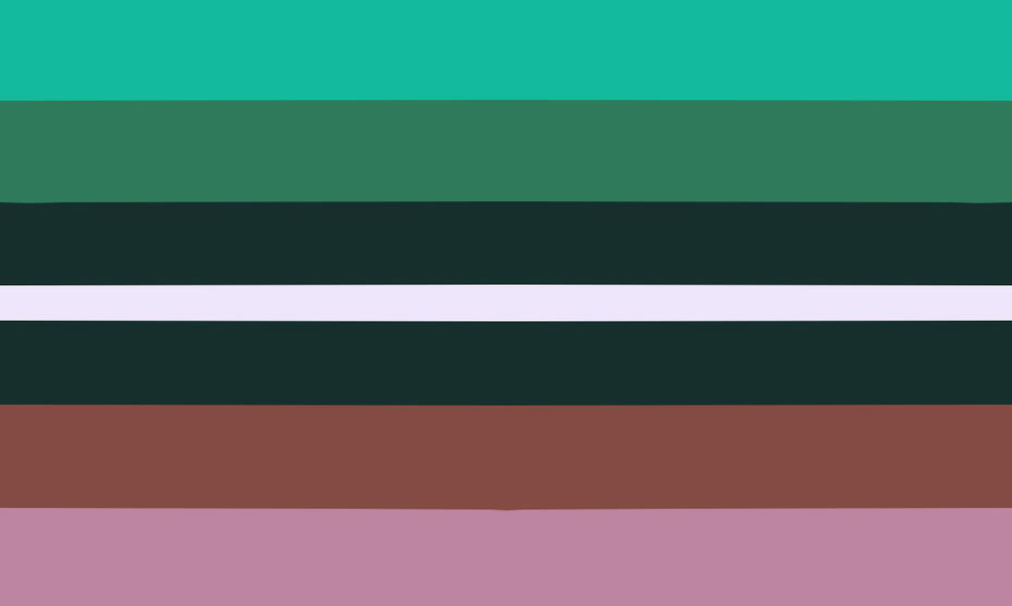 A nebulousgender flag, colorpicked from a picture of the Crab Nebula.